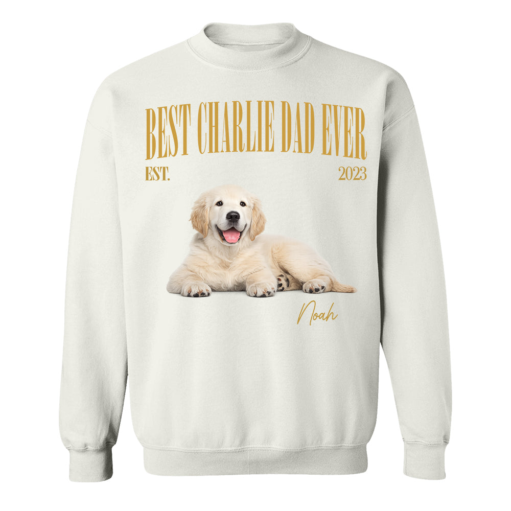 Best Dog Dad Ever, Personalized Dog Dad T-Shirt Custom Pet Photo & Name, Father’s Day Gift, American Dog Dads Gifts, Pet Lover Humor MI209 TH23