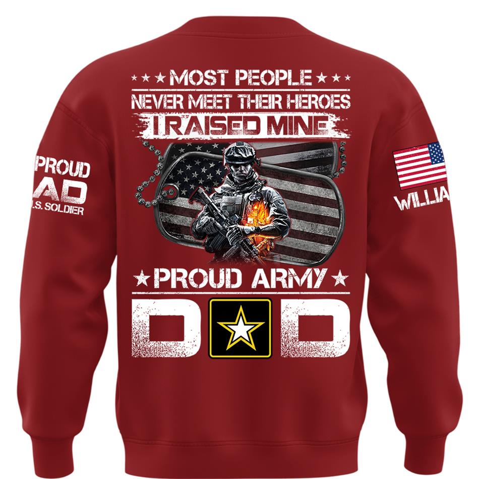 Most People Never Meet Their Heroes I Raised Mine Custom Shirt For Proud Miltiary Dad Mom Grandpa Shirt H2511 Trna