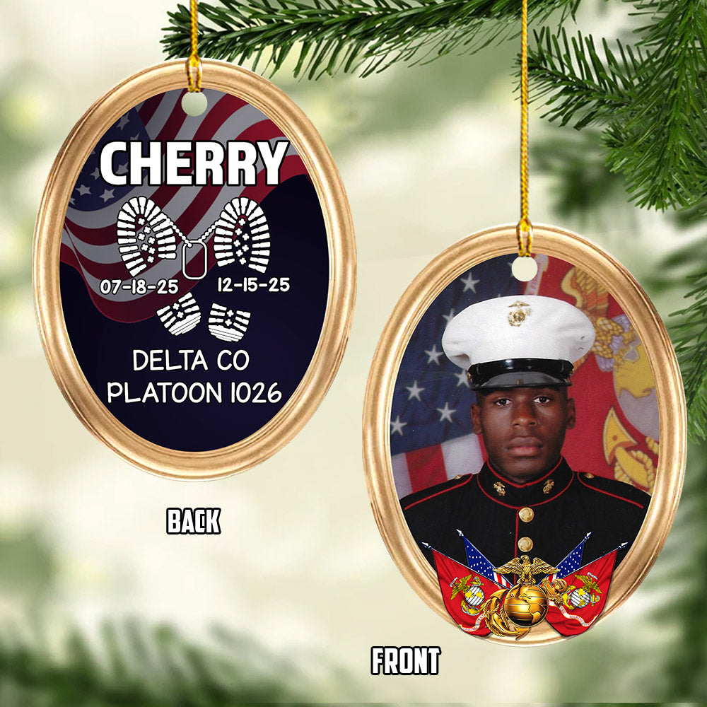 Proud US Veteran Military Family Christmas Ornament Personalized Soldiers Photo Gift For Proud Veteran Military Family H2511 Trna