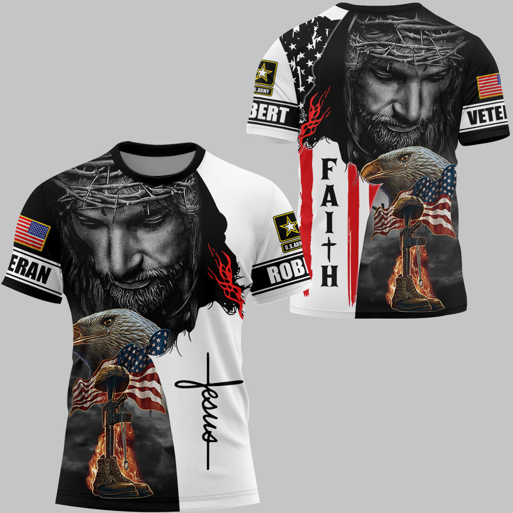 Jesus Christ And The American Veteran All Over Print Shirt For Veteran H2511 Do99