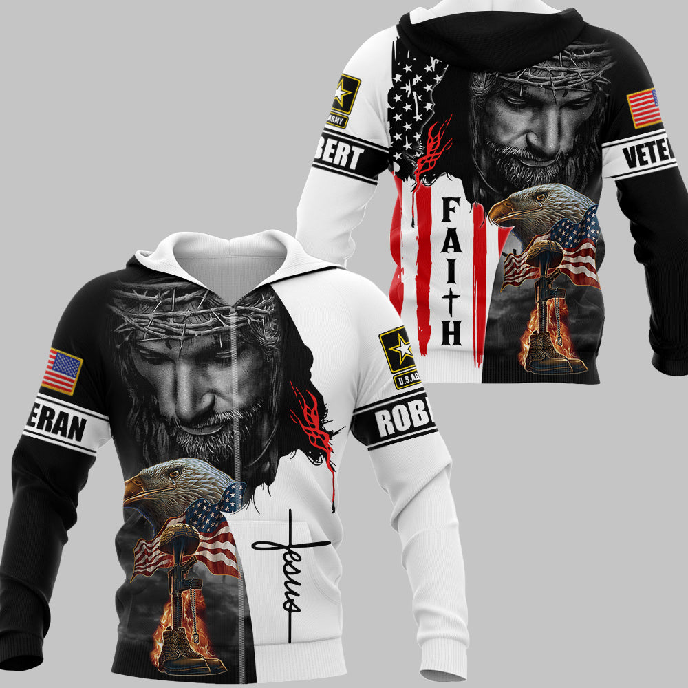 Jesus Christ And The American Veteran All Over Print Shirt For Veteran H2511 Do99