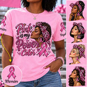 Personalized Shirt Pink Is My Power Color Custom Name Shirt For Breast Cancer Warrior October Pink Shirt H2511 Trna