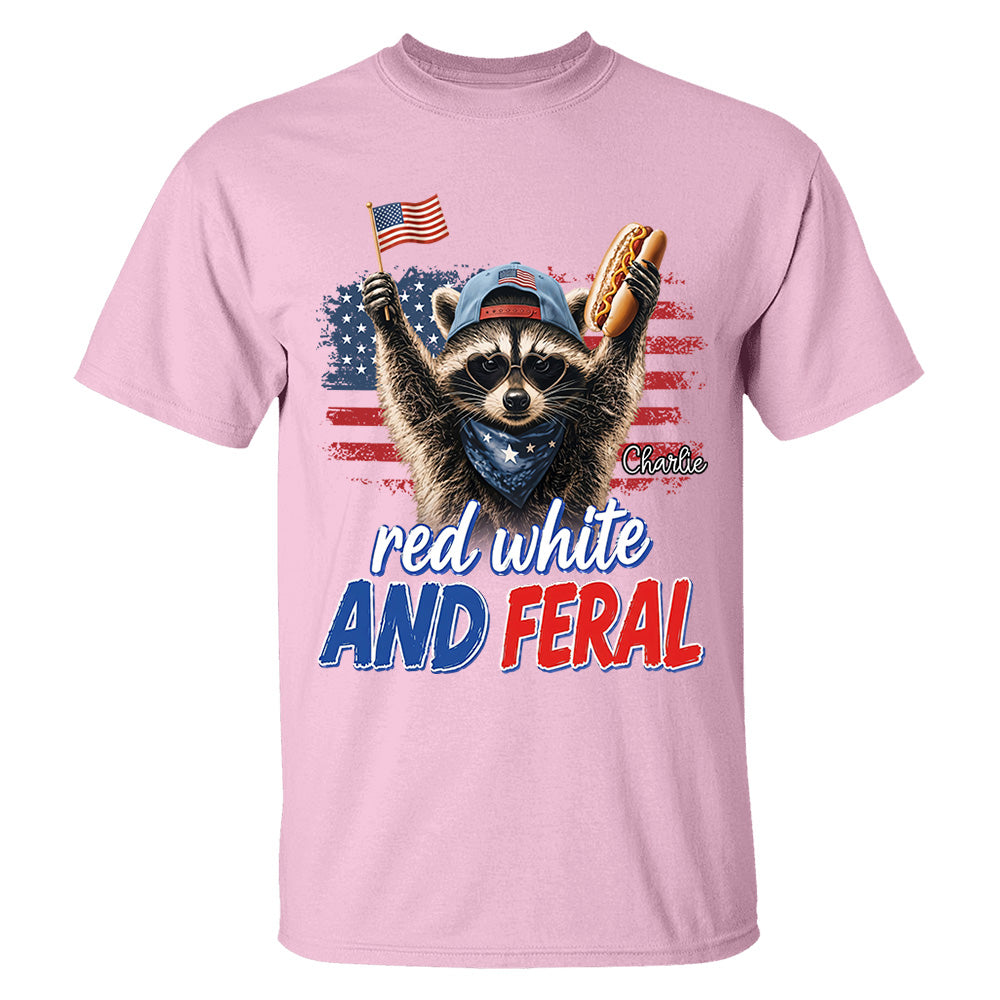 Red White And Patriotic Raccoon, Custom Photo Pet Dog Cat & Raccoon Shirt, Funny USA Animal For 250 Years Of Freedom, July 4th Gift MI209 VH01