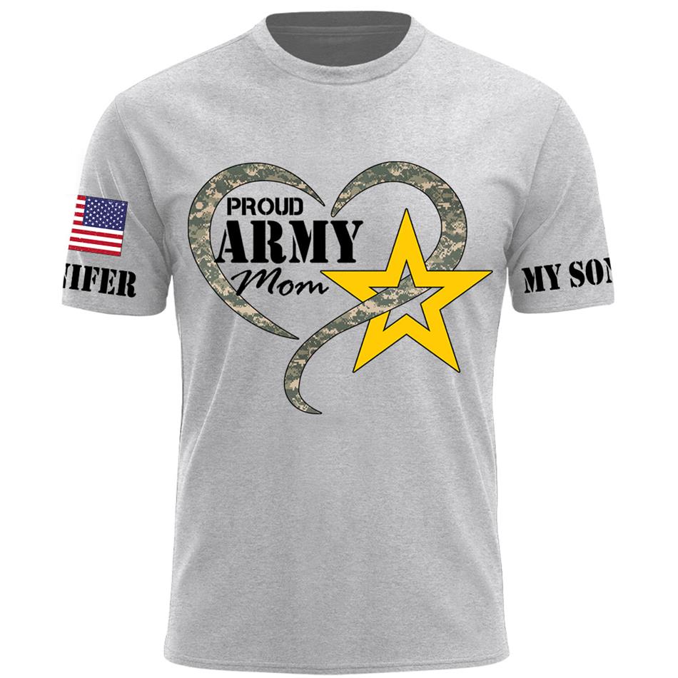 Proud Army Mom Sister Grandma Camouflage Heart Custom Shirt Hoodie For Proud Military Family Mom Sister Grandma H2511 Trna