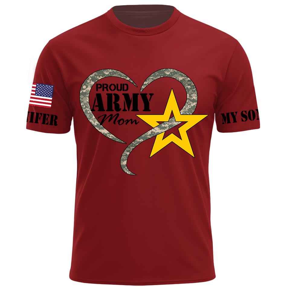 Proud Army Mom Sister Grandma Camouflage Heart Custom Shirt Hoodie For Proud Military Family Mom Sister Grandma H2511 Trna