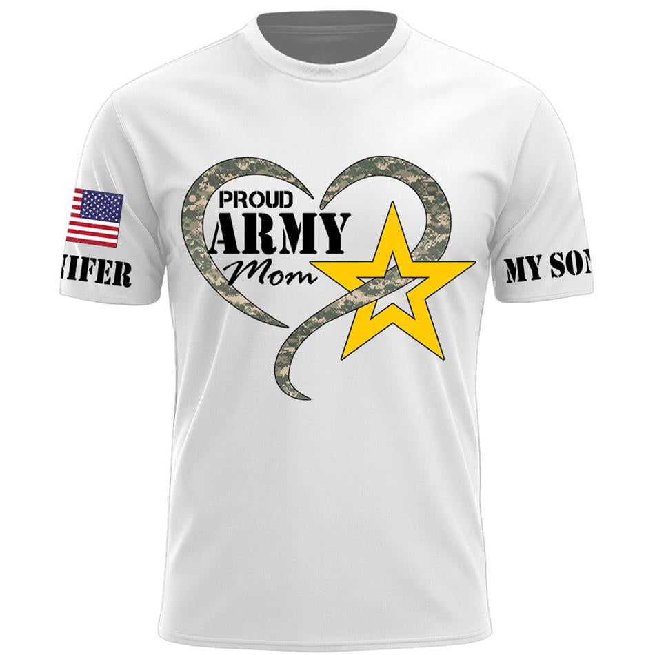 Proud Army Mom Sister Grandma Camouflage Heart Custom Shirt Hoodie For Proud Military Family Mom Sister Grandma H2511 Trna