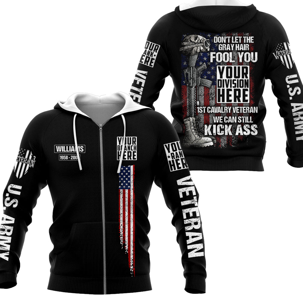 Don't Let The Gray Hair Fool You US Veteran Personalized All Over Print Shirt For Veteran H2511
