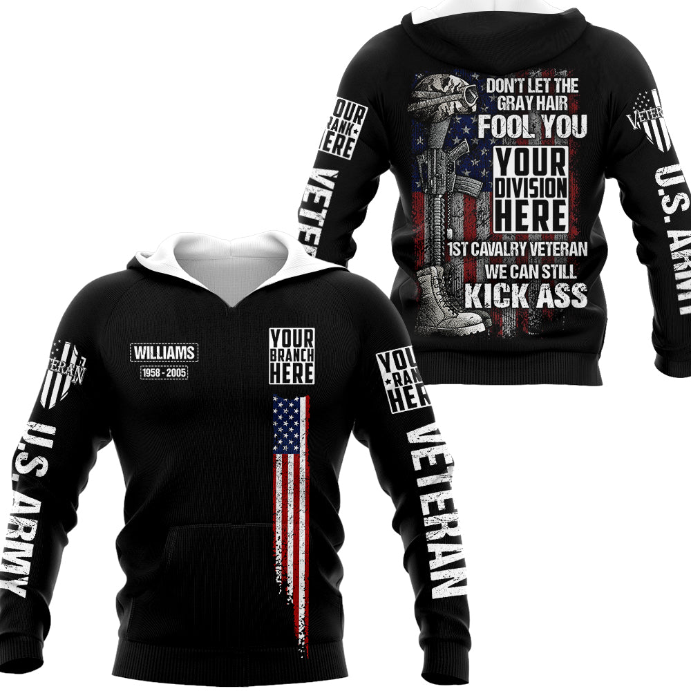 Don't Let The Gray Hair Fool You US Veteran Personalized All Over Print Shirt For Veteran H2511