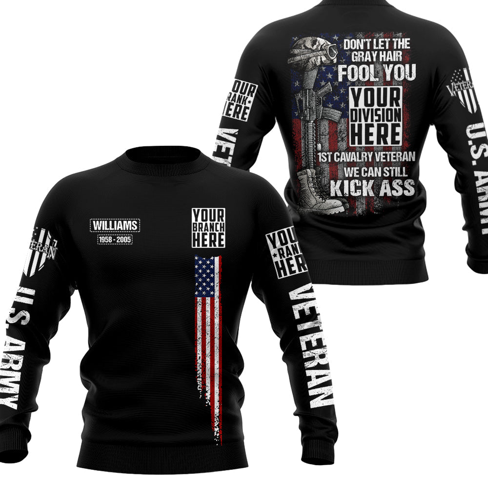 Don't Let The Gray Hair Fool You US Veteran Personalized All Over Print Shirt For Veteran H2511