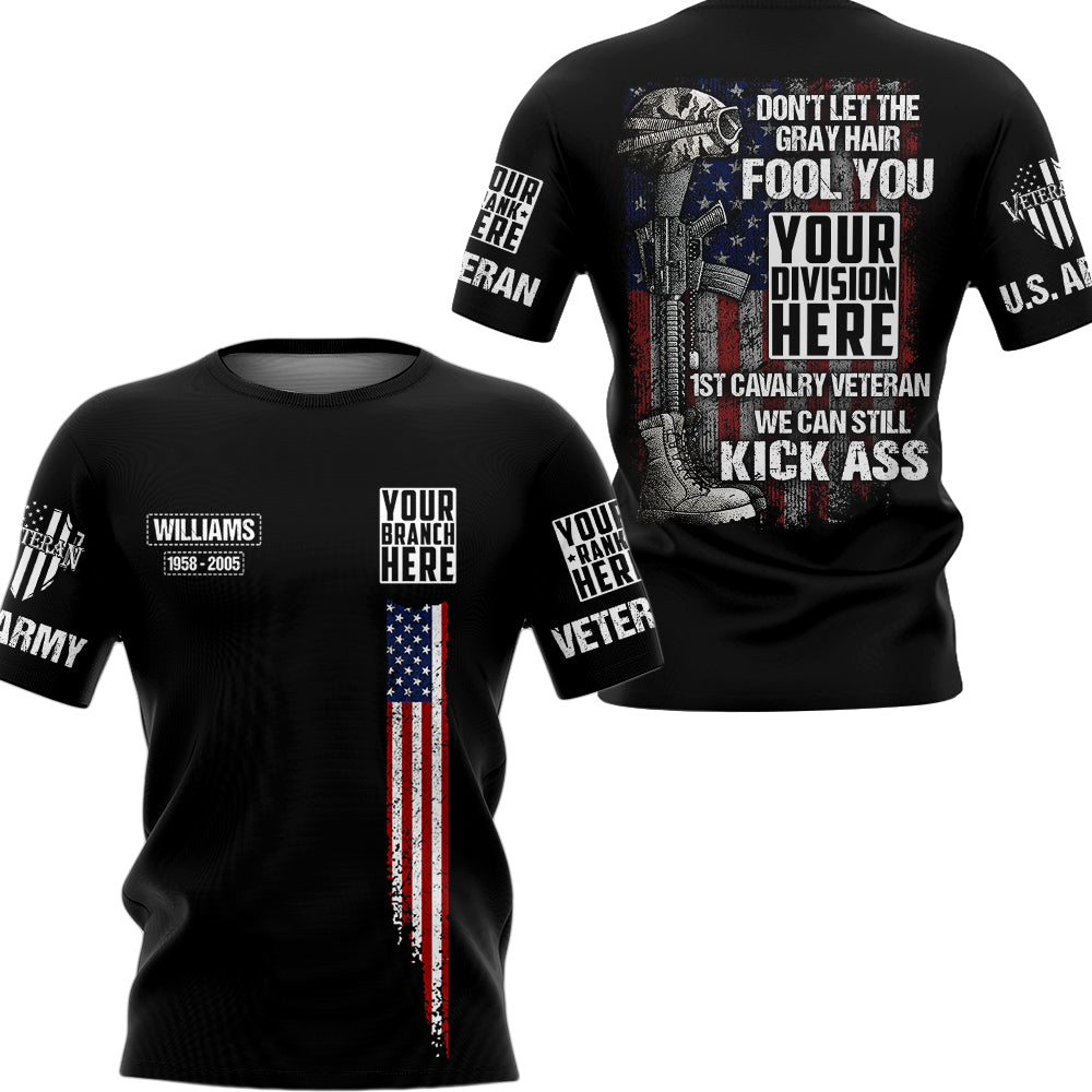 Don't Let The Gray Hair Fool You US Veteran Personalized All Over Print Shirt For Veteran H2511