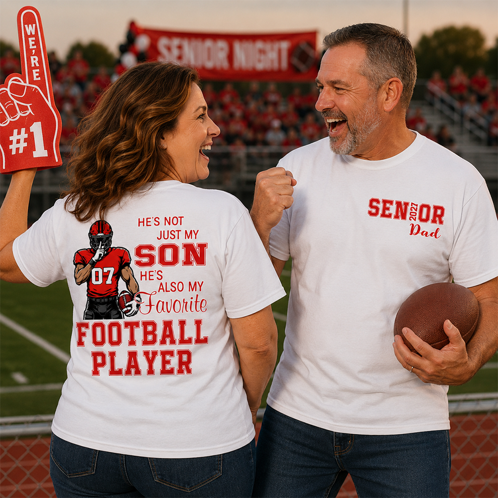 Custom Senior Mom 2027 Football Player Shirt, For Football Lovers L0411 Hv01