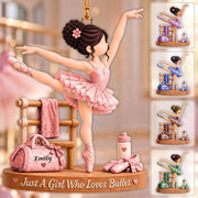Just A Girl Who Loves Ballet, Personalized Ballet Ornament, Custom Player Name Gift, Gift For Ballet Players Ballet Lovers MI209 Pt99