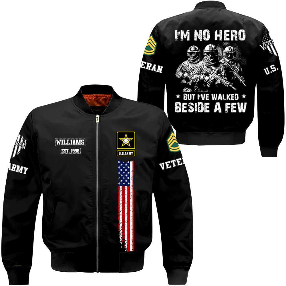 US Veteran Shirt I Am No Hero But I Have Walked Beside A Few Personalized All Over Print Shirt For Veteran H2511