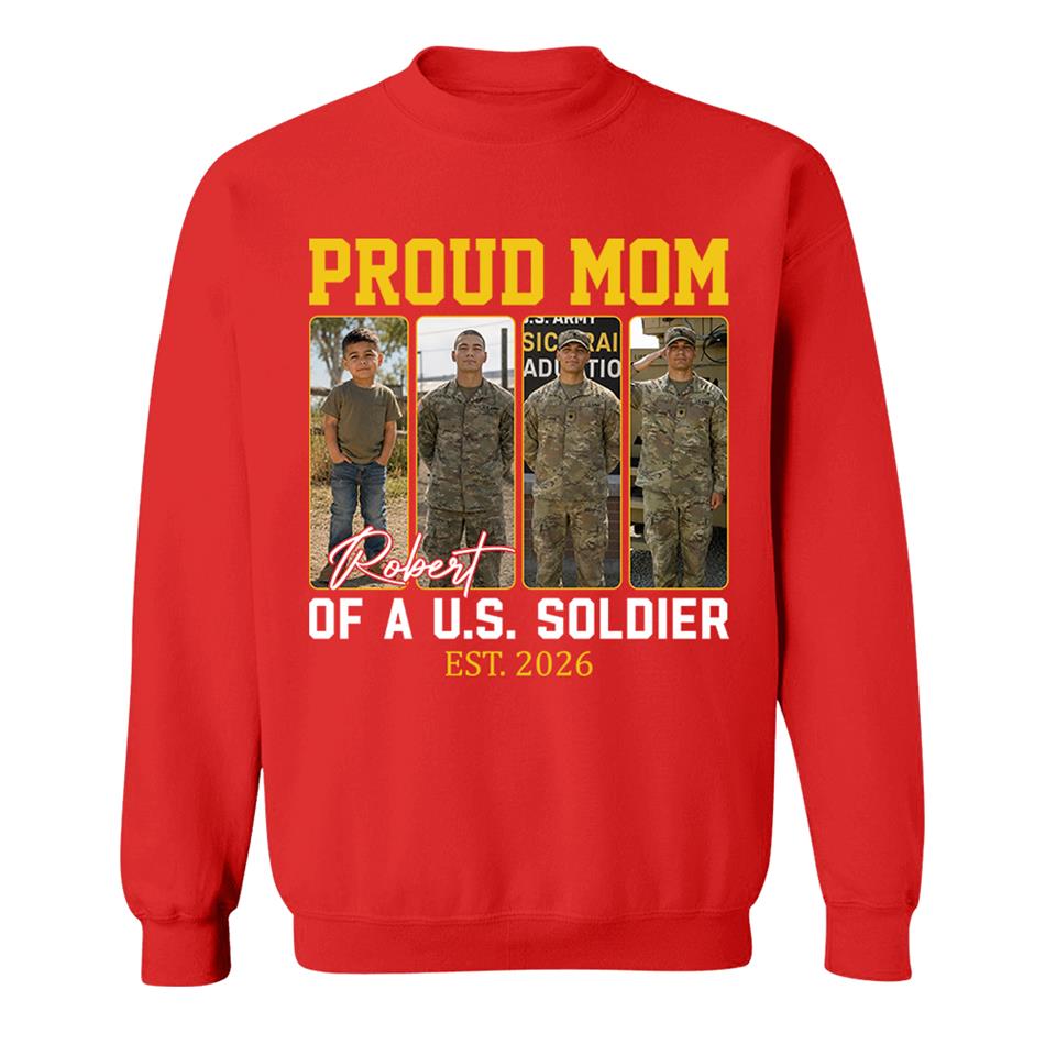 Proud Mom Of A US Soldier Custom Soldier Photo Military Journey Timeline Shirt For Proud Mom Dad Military Family H2511 Trna