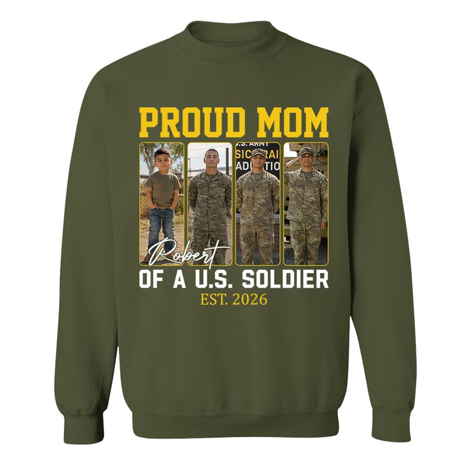 Proud Mom Of A US Soldier Custom Soldier Photo Military Journey Timeline Shirt For Proud Mom Dad Military Family H2511 Trna