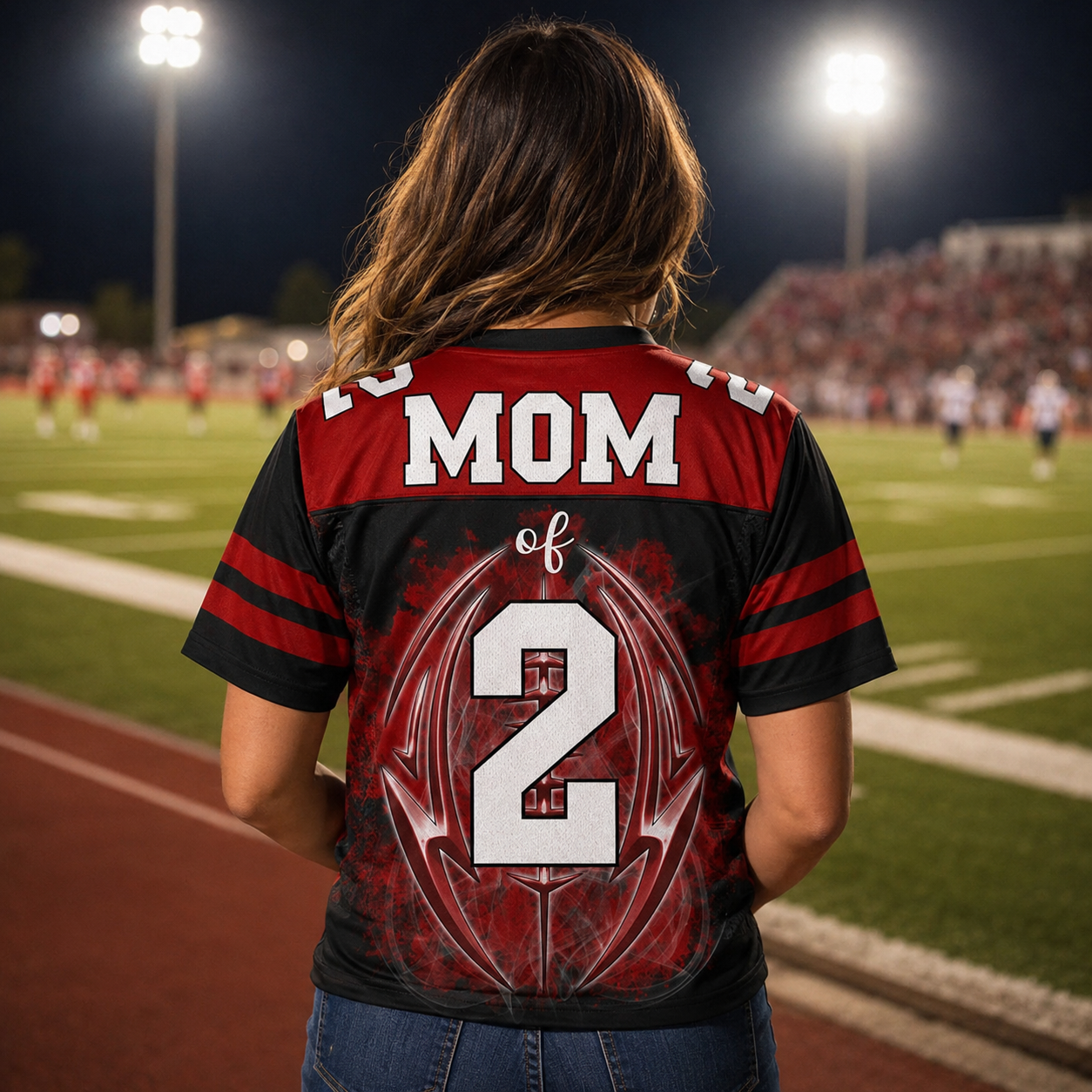 Custom Photo Football Jersey Shirt For Football Family Game Day Shirt H2511