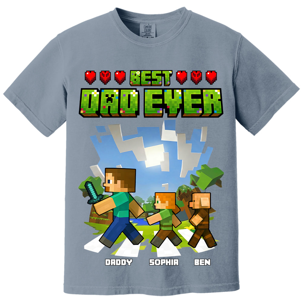 DadCraft Best Dad Ever, Personalized DadCraft Shirt With Kids Name, Gifts For Dad, For Father's Day MI209 VH01
