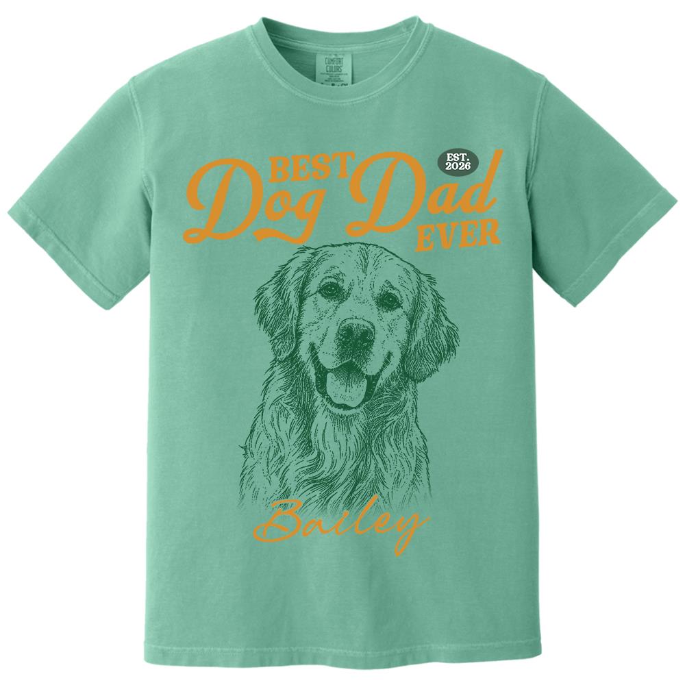 Custom Best Dog Dad Ever Shirt, Pet Lover,  Gift For Dad, Grandpa L0411 Hv01