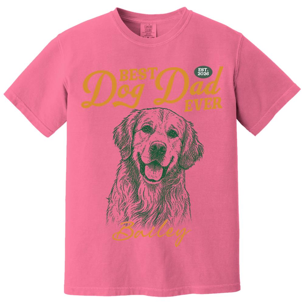 Custom Best Dog Dad Ever Shirt, Pet Lover,  Gift For Dad, Grandpa L0411 Hv01