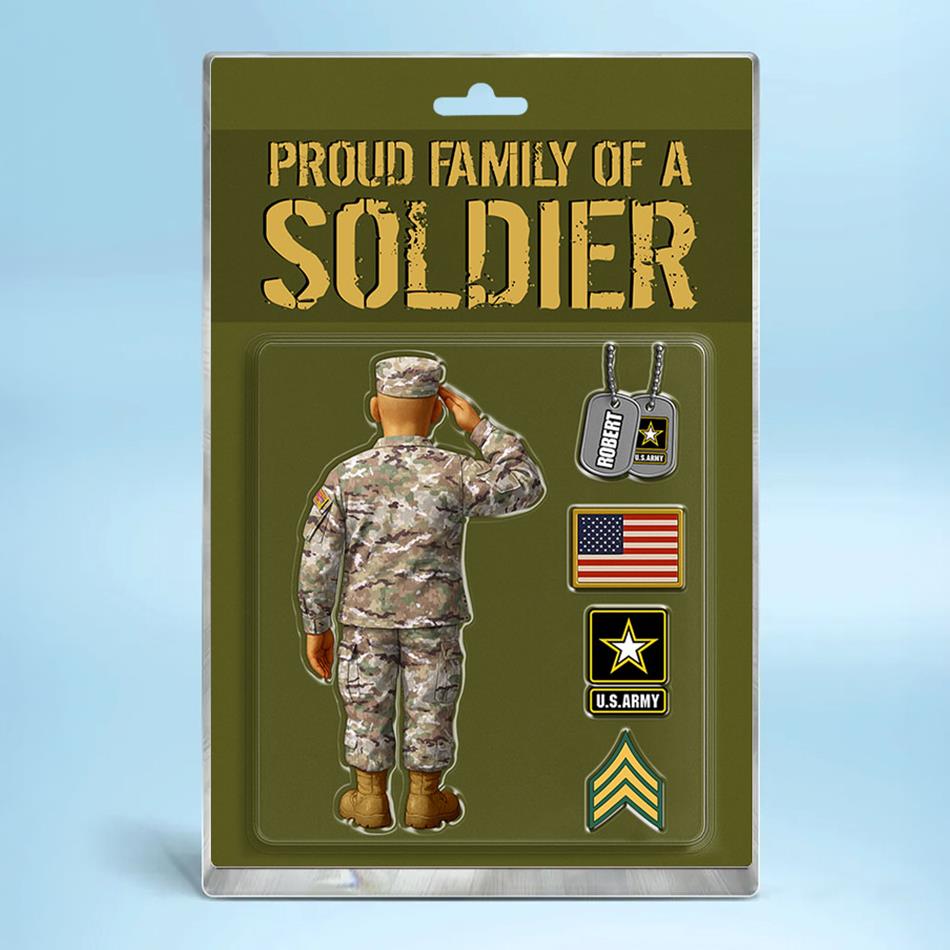 Proud Family Of A US Soldier Custom Acrylic Block Plaque Gift For Military Family H2511 Trna