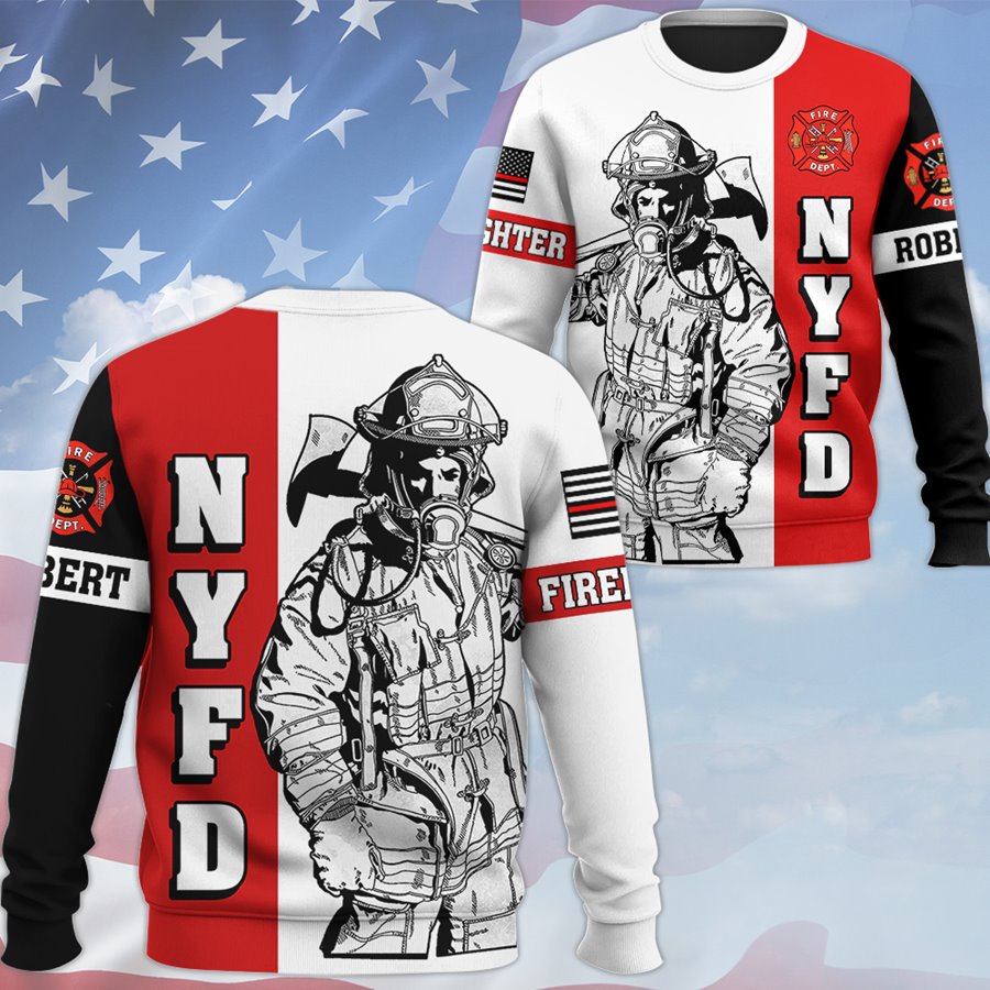 Personalized Firefighter Dept All Over Print Shirt Hoodies Gift For Firemen H2511 Trna