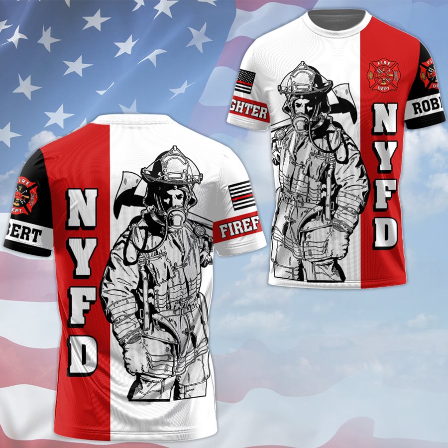 Personalized Firefighter Dept All Over Print Shirt Hoodies Gift For Firemen H2511 Trna