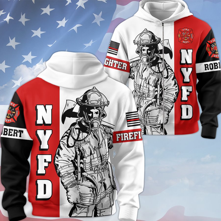 Personalized Firefighter Dept All Over Print Shirt Hoodies Gift For Firemen H2511 Trna