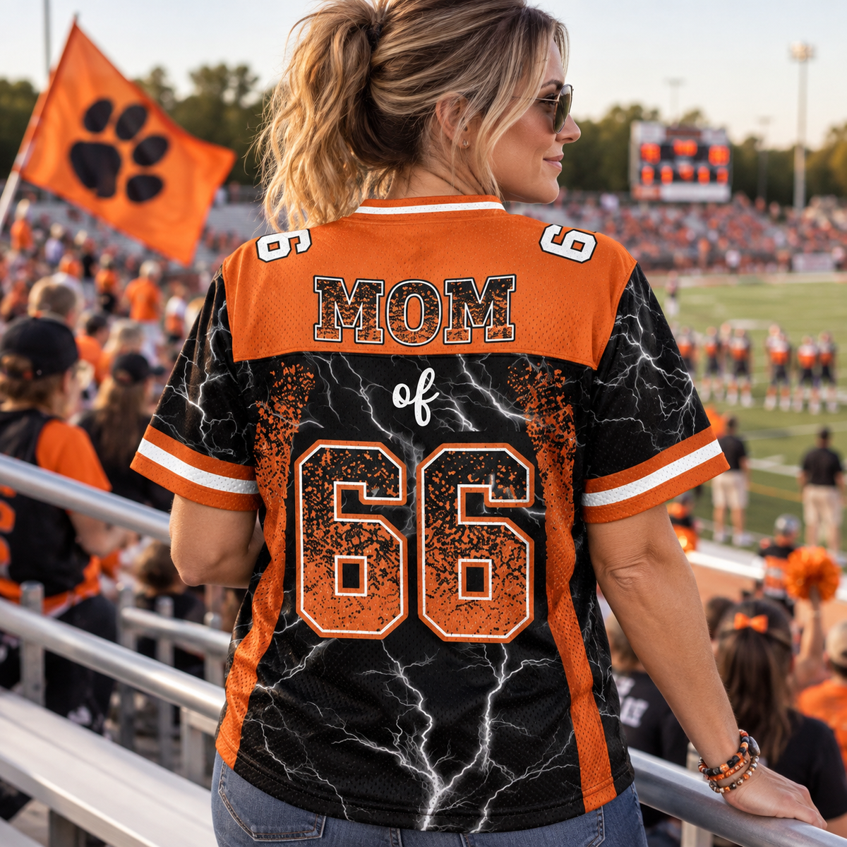 Custom I Will Always Be Your Biggest Fan Football Jersey For Mom Dad Family L0411 T24