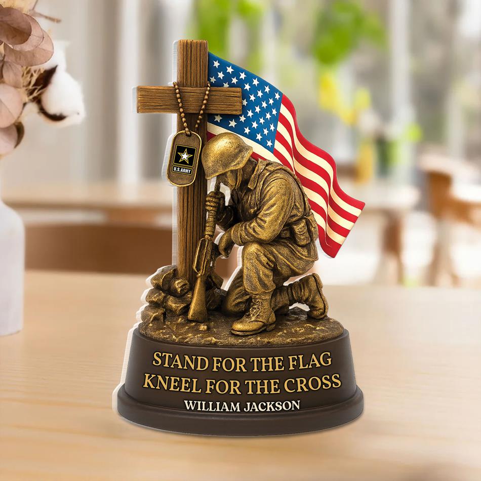 Veterans Military Acrylic Block Plaque - Personalized Gifts For Veteran H2511 Trna
