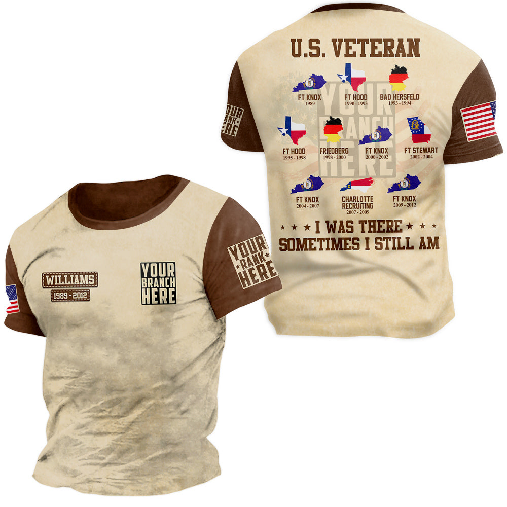 Vintage Shirt I Was There Sometimes I Still Am Personalized All Over Print Shirt For Veteran H2511