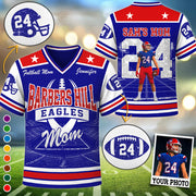 Custom School Mascot Mom Football Jersey Shirt For Football Mom Dad Family Game Day Shirt H2511 Trna