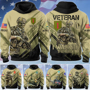 Veteran I Walked The Walk Custom All Over Print Shirt Hoodie Gift For Proud Veteran Custom All Branches Of Service H2511 Trna