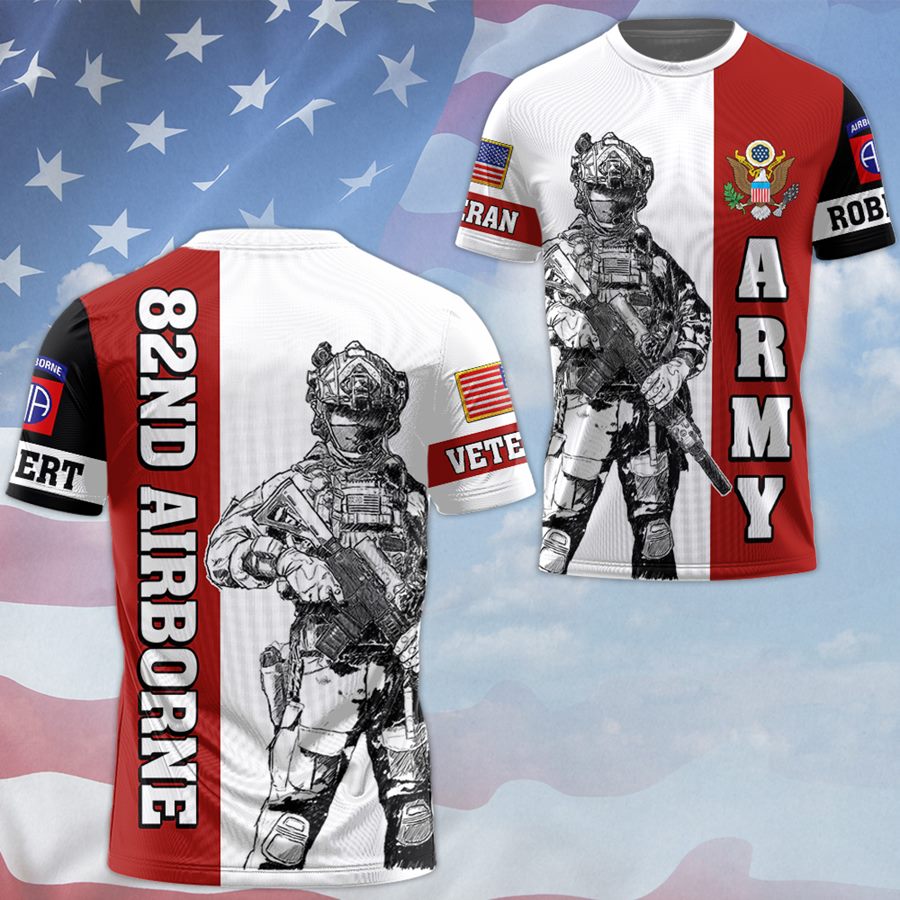Personalized All Military Branches Division Custom All Over Print Shirt Hoodies Gift For Soldier Veteran H2511 Trna