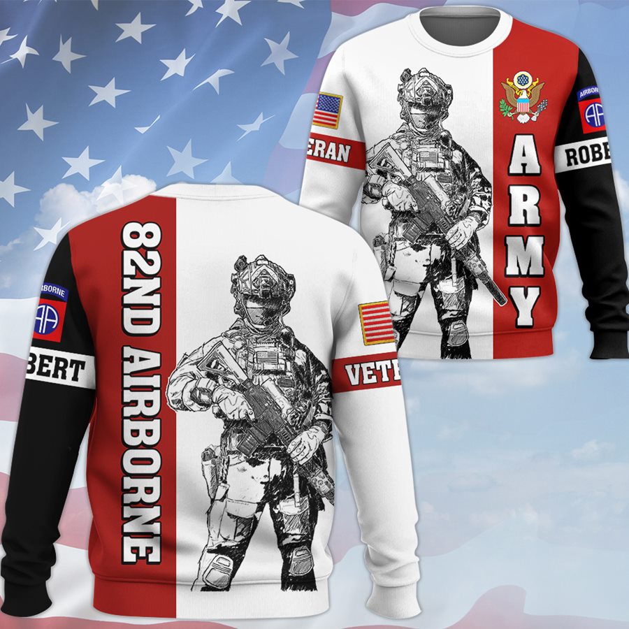 Personalized All Military Branches Division Custom All Over Print Shirt Hoodies Gift For Soldier Veteran H2511 Trna