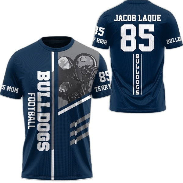 Custom Football Team Name All Over Print Shirt Gift For Football Lovers Football Family Game Day Shirt H2511