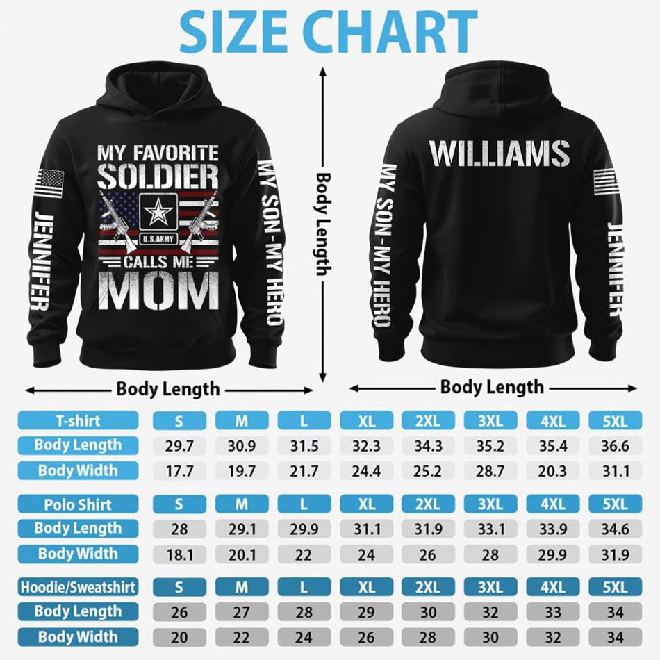 My Favorite Soldier Calls Me Mom Custom All Over Print Shirt For Proud Military Mom Dad Grandma Sister Shirt H2511 Trna