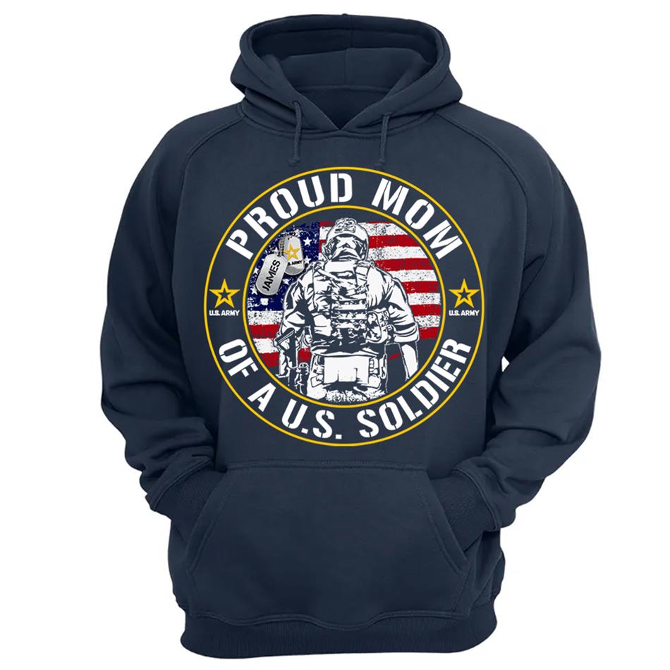 Proud Mom Of A US Soldier Custom Shirt For Military Mom Dad Wife Sister... Military Gradurate Day Shirt H2511 Trna