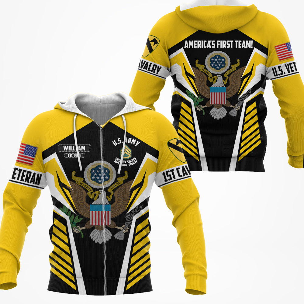 Custom All Branches Division 3D All Over Prints Hoodie US Veteran Shirt H2511