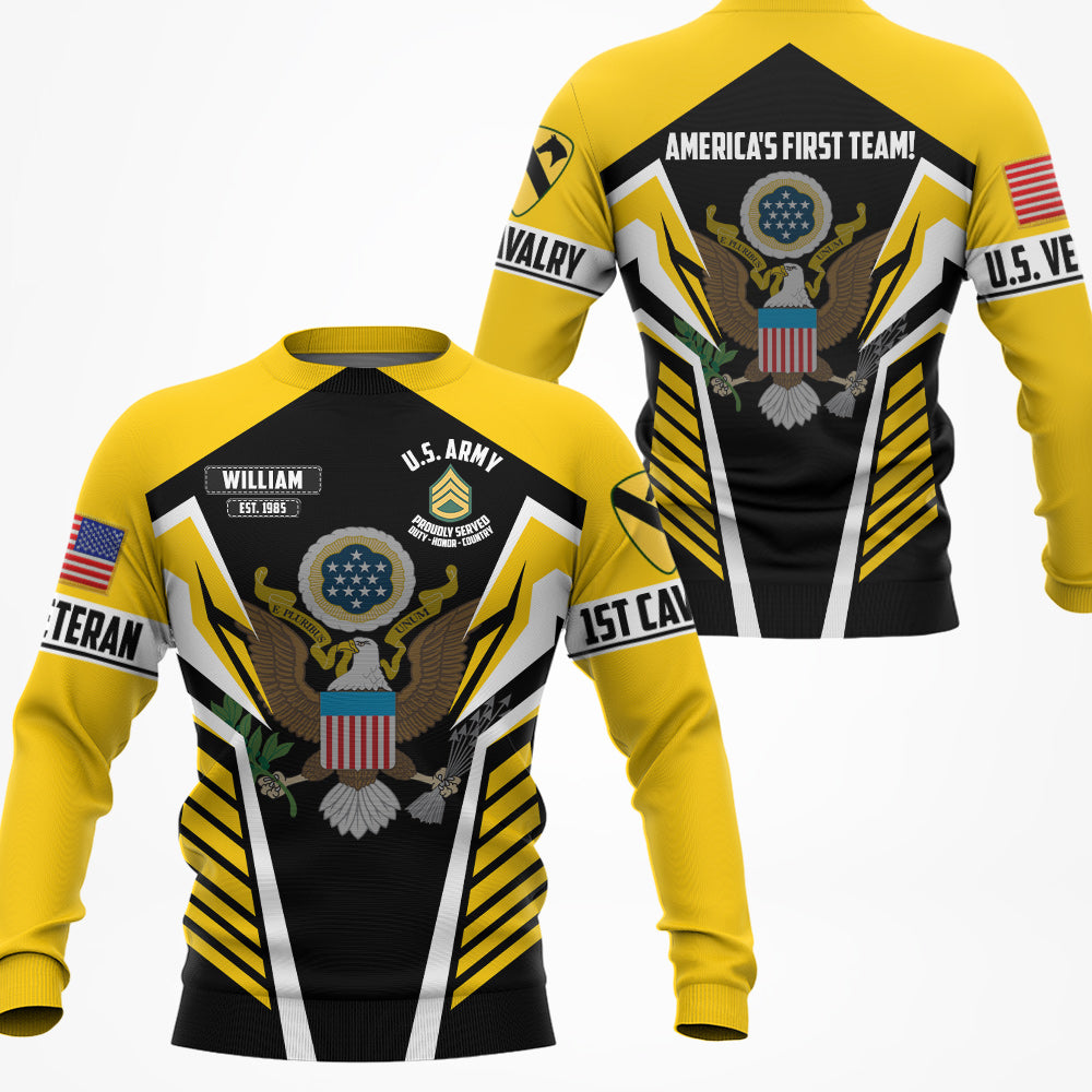 Custom All Branches Division 3D All Over Prints Hoodie US Veteran Shirt H2511
