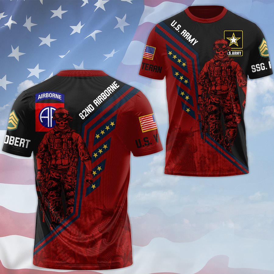 US Army Military Soldier Custom All Over Print Shirt For Veteran H2511 Trna