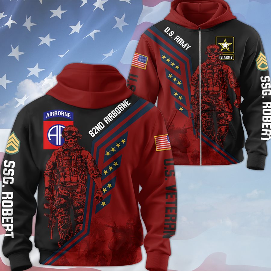 US Army Military Soldier Custom All Over Print Shirt For Veteran H2511 Trna