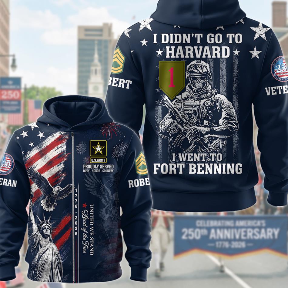 I Didn't Go To Harvard I Went To Fort Benning 250th Aniversary Custom Military Base Division All Over Print Shirt For Veteran Veterans Day Gift H2511 Trna