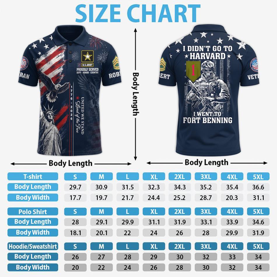 I Didn't Go To Harvard I Went To Fort Benning 250th Aniversary Custom Military Base Division All Over Print Shirt For Veteran Veterans Day Gift H2511 Trna