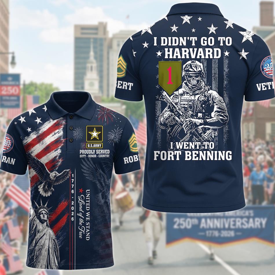 I Didn't Go To Harvard I Went To Fort Benning 250th Aniversary Custom Military Base Division All Over Print Shirt For Veteran Veterans Day Gift H2511 Trna