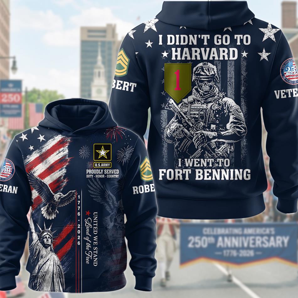 I Didn't Go To Harvard I Went To Fort Benning 250th Aniversary Custom Military Base Division All Over Print Shirt For Veteran Veterans Day Gift H2511 Trna
