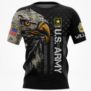 Custom All Branch Rank Bald Eagle Americian Flag All Over Print Shirt For Veteran H2511