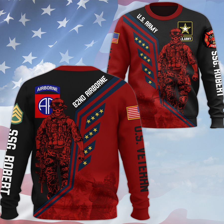 US Army Military Soldier Custom All Over Print Shirt For Veteran H2511 Trna