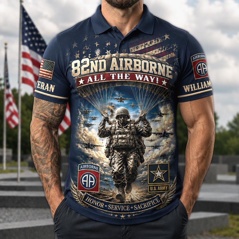 Personalized Military Veteran All Over Print Shirt, Patriotic Army Veteran Graphic Tee, Honor Service Sacrifice Gift for Soldiers and Veterans H2511 Trna