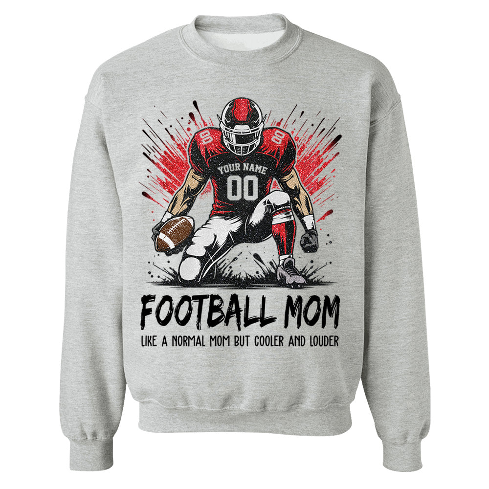 Personalized Football Mom Shirt Like A Normal Mom But Cooler And Louder Gift For Sport Family T1807 Pt99 