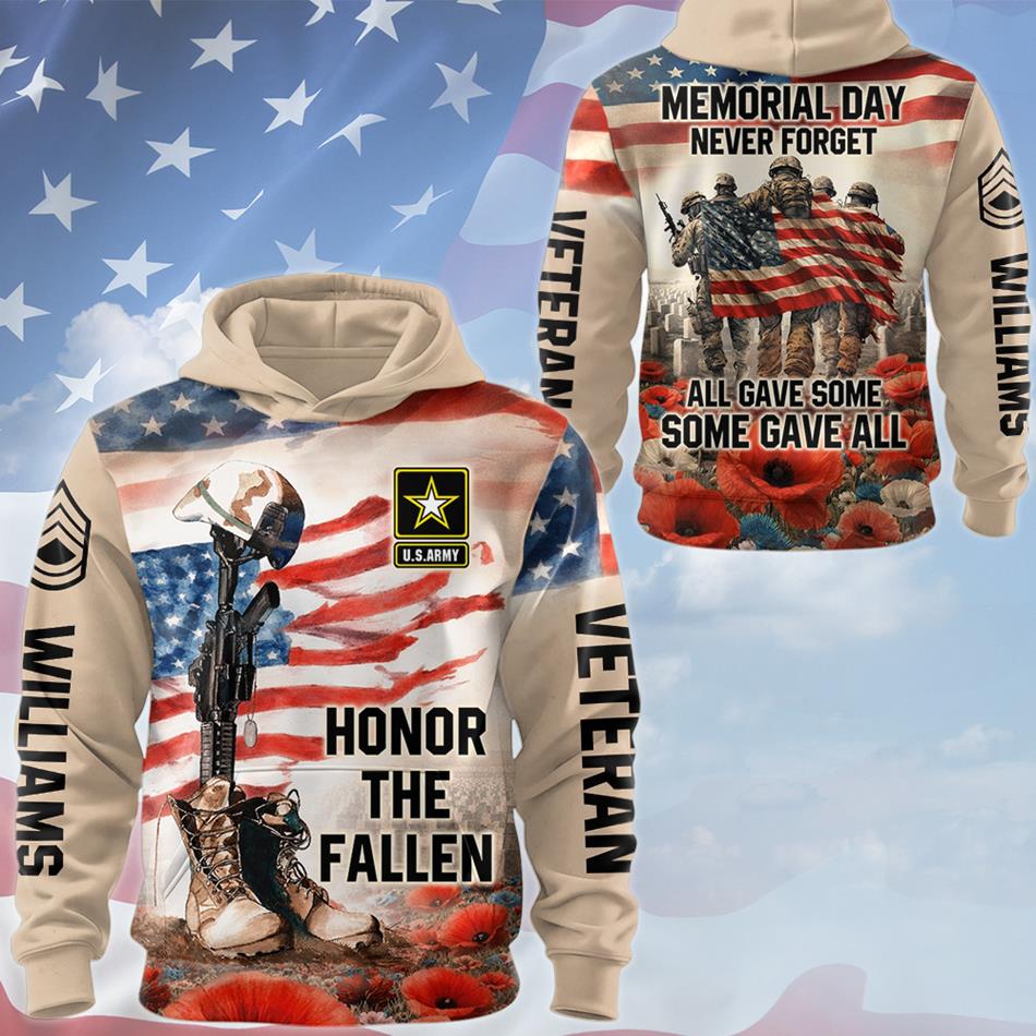 Memorial Day Never Forget All Gave Some Some Gave All - Honor The Fallen Custom All Branches All Over Print Shirt For Veteran H2511 Trna